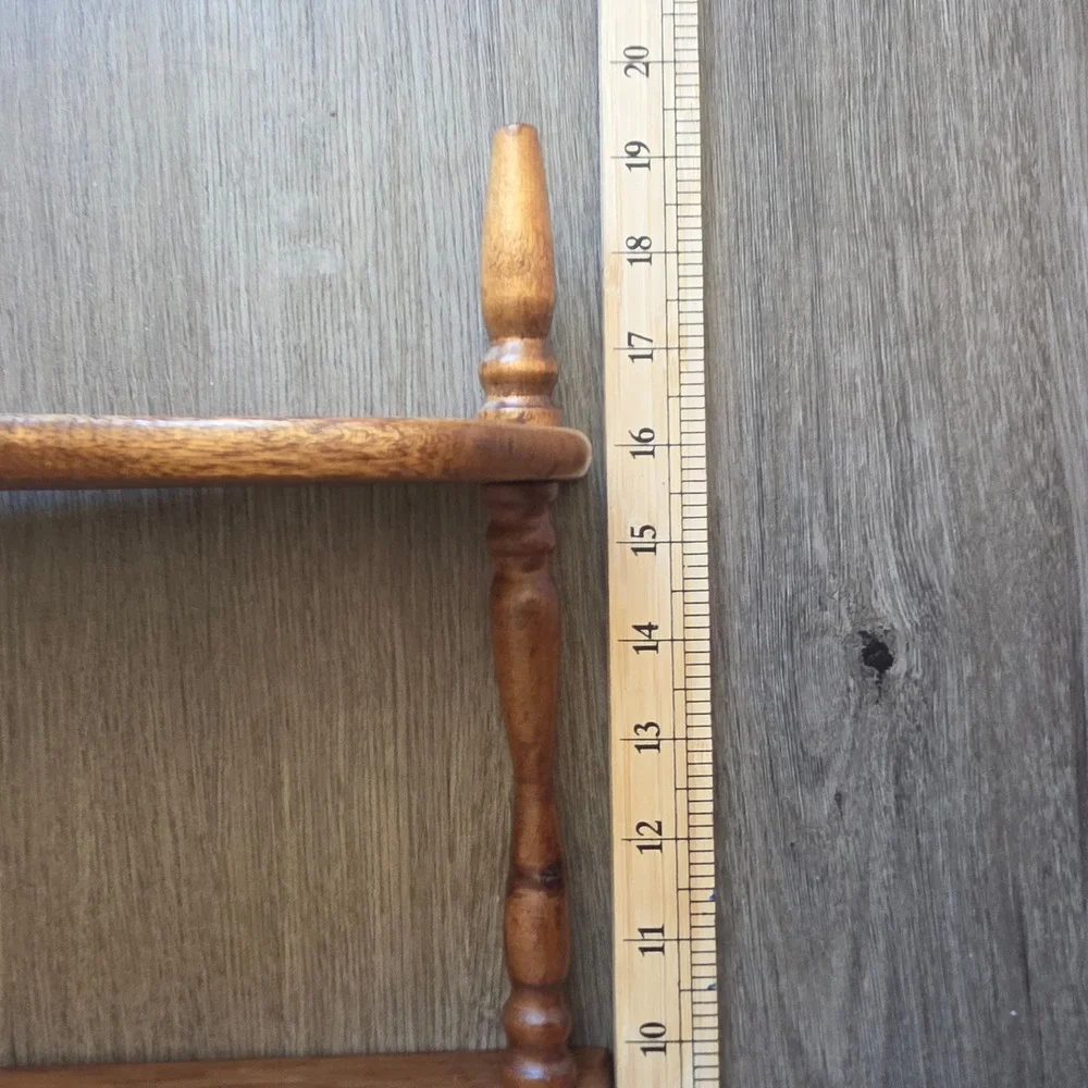 VTG Multi Configuration Spindle Wood Wall Shelves Knick Knack Display Cottage